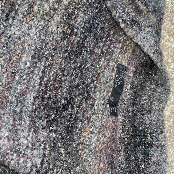 Prana Sabina Marled Yarn Duster Sweater Wool Blend Pockets Open Cardigan SZ M - Picture 12 of 12